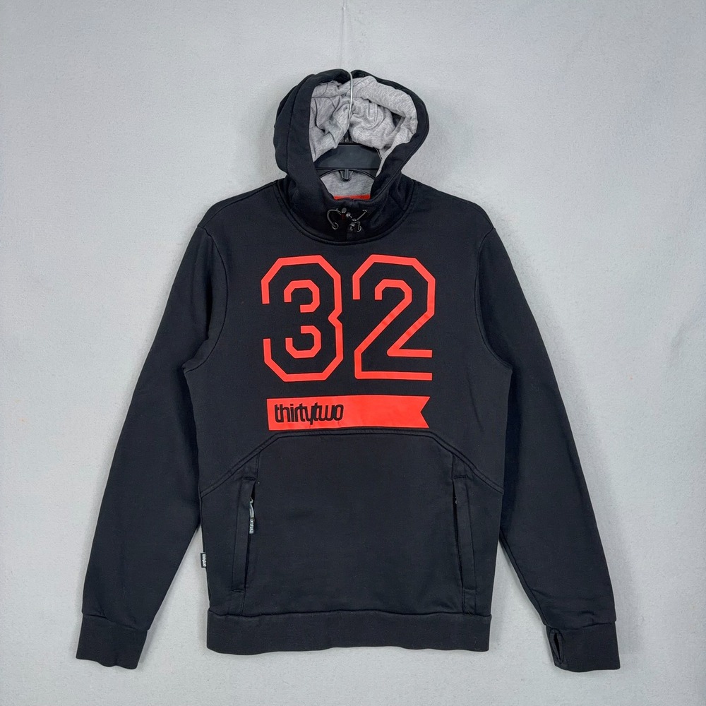 ThirtyTwo Hoodie Mens Medium Black Graphic Pullover Snowboard Skate Street